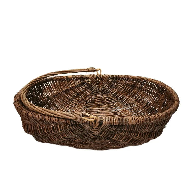Decorative Woven Basket, Brown, 20" x 6", by My Texas House | Walmart (US)