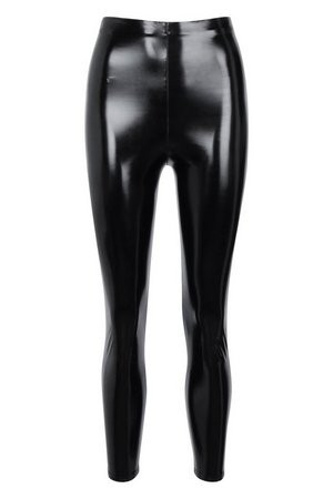 High Waist Stretch Vinyl Leggings | Boohoo.com (UK & IE)