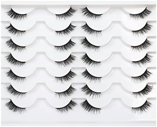 Pooplunch Half False Eyelashes Wispy Cat Eye Look Natural Volume Short Accent Lashes Faux Mink Fa... | Amazon (US)