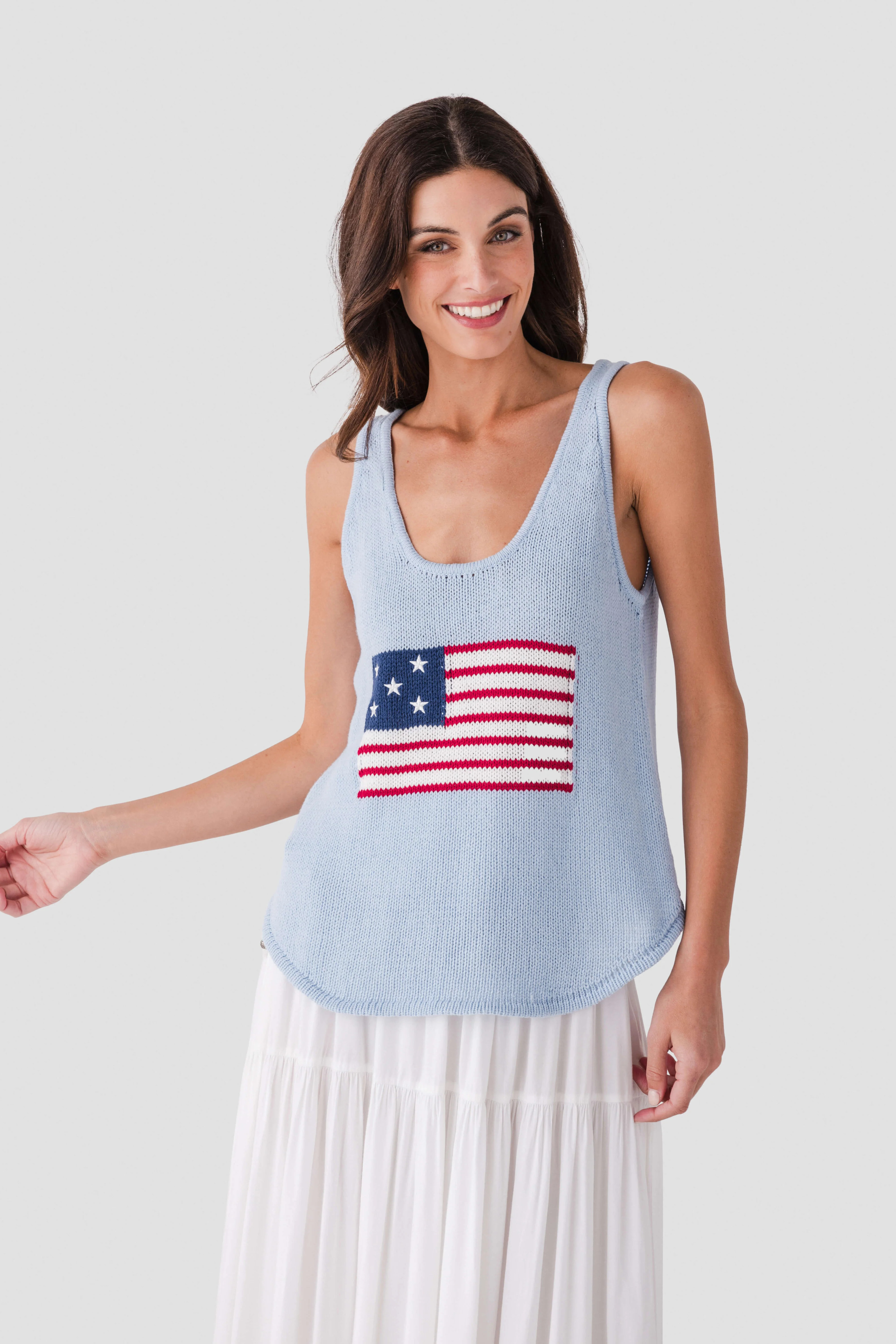 Ocean Drive American Flag Graphic Tank | Social Threads