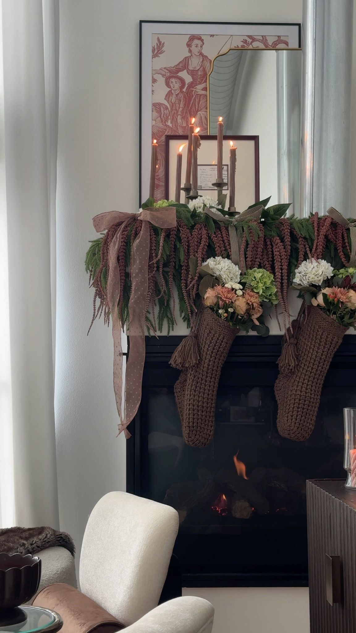 Fireplace mantle styling 

#LTKHome #LTKHoliday