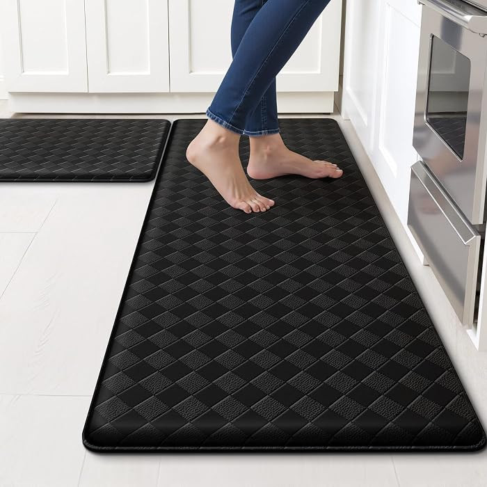 Kitchen Mats, 2PCS Kitchen Rugs, Cushioned Anti Fatigue Kitchen Mats for Floor, Non-Slip Standing... | Amazon (US)