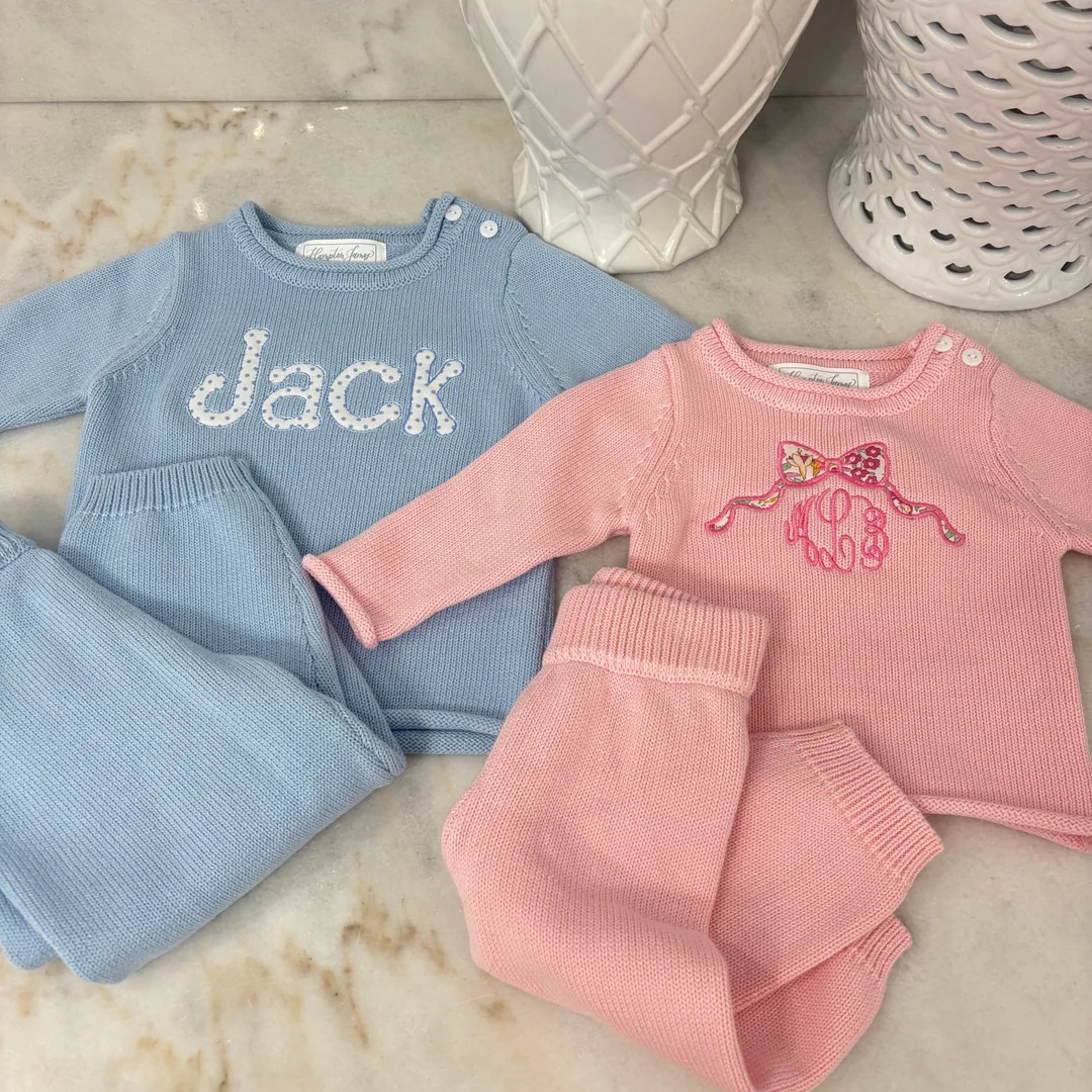 Hampton James NEW Knit Pants Set - Light Pink | Hampton James Clothing