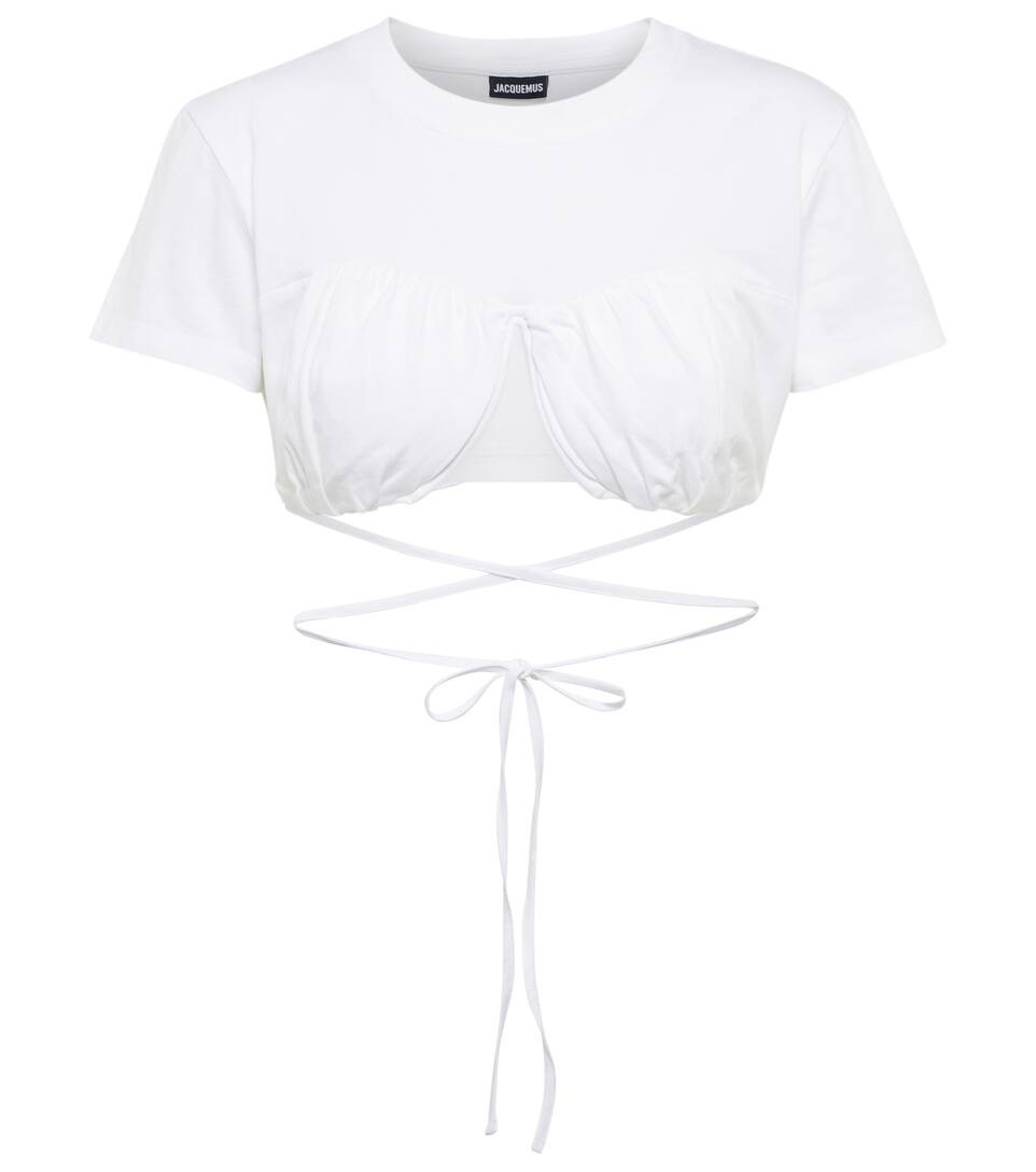 Le T-shirt Baci cotton crop top | Mytheresa (US/CA)