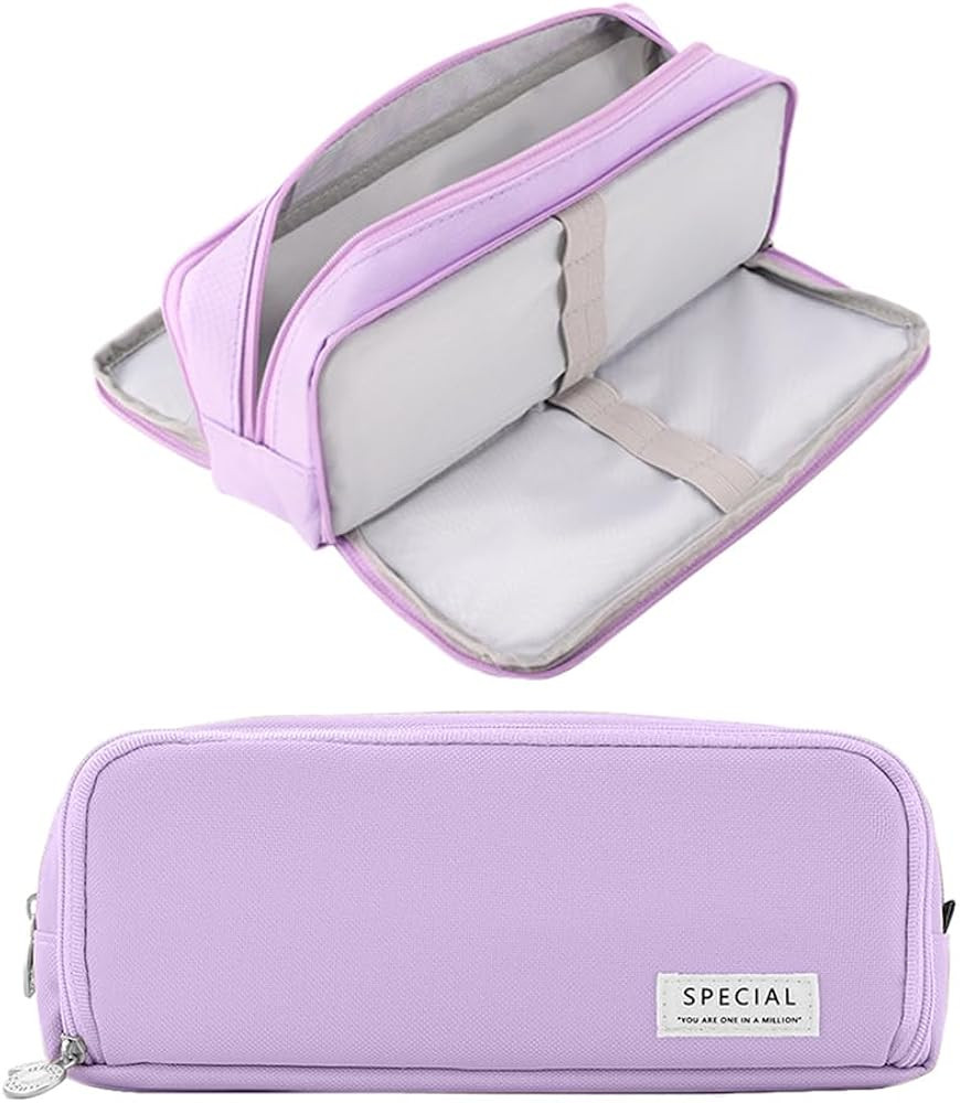 iSuperb Large Pencil Case 3 Compartments Pencil Pouch Big Capacity Pencil Bag Oxford Stationery S... | Amazon (CA)