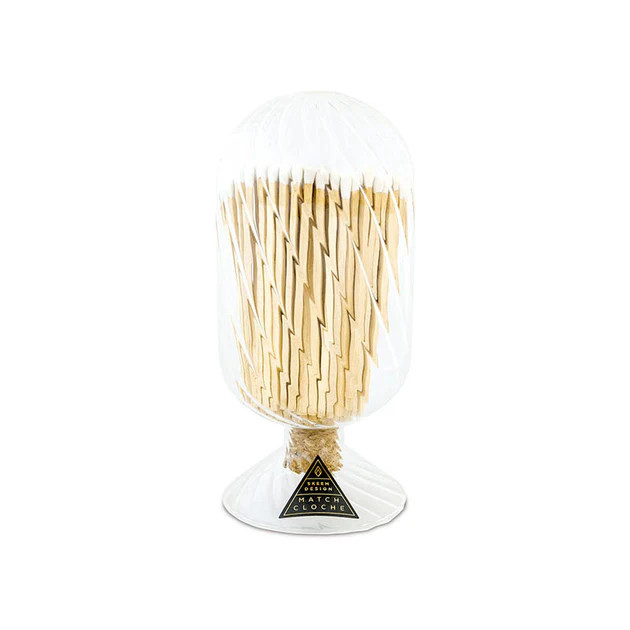 Ribbed Glass Match Cloche | Cailini Coastal
