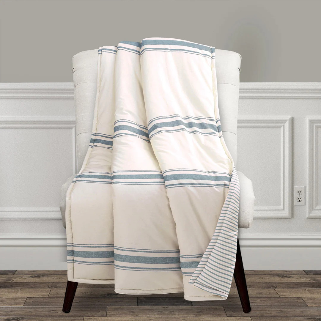 Farmhouse Stripe Throw | Lush Decor