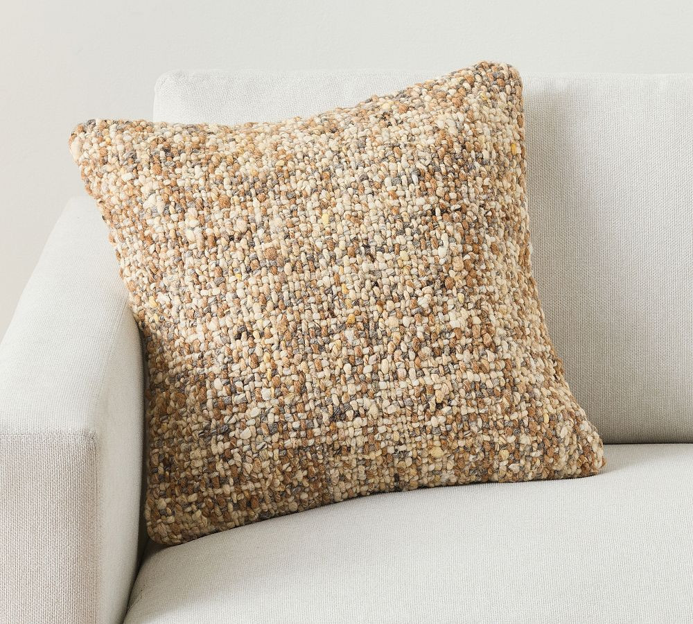 Tweed Woven Pillow Cover, 20"", Neutral Multi | Pottery Barn (US)