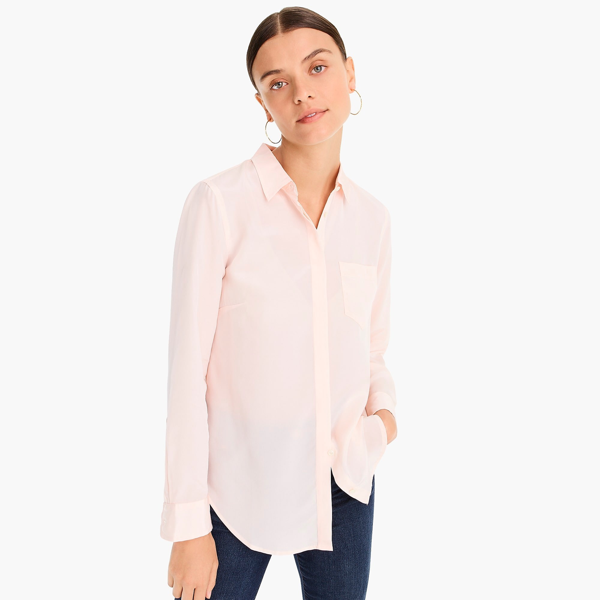 Silk button-up shirt | J. Crew US