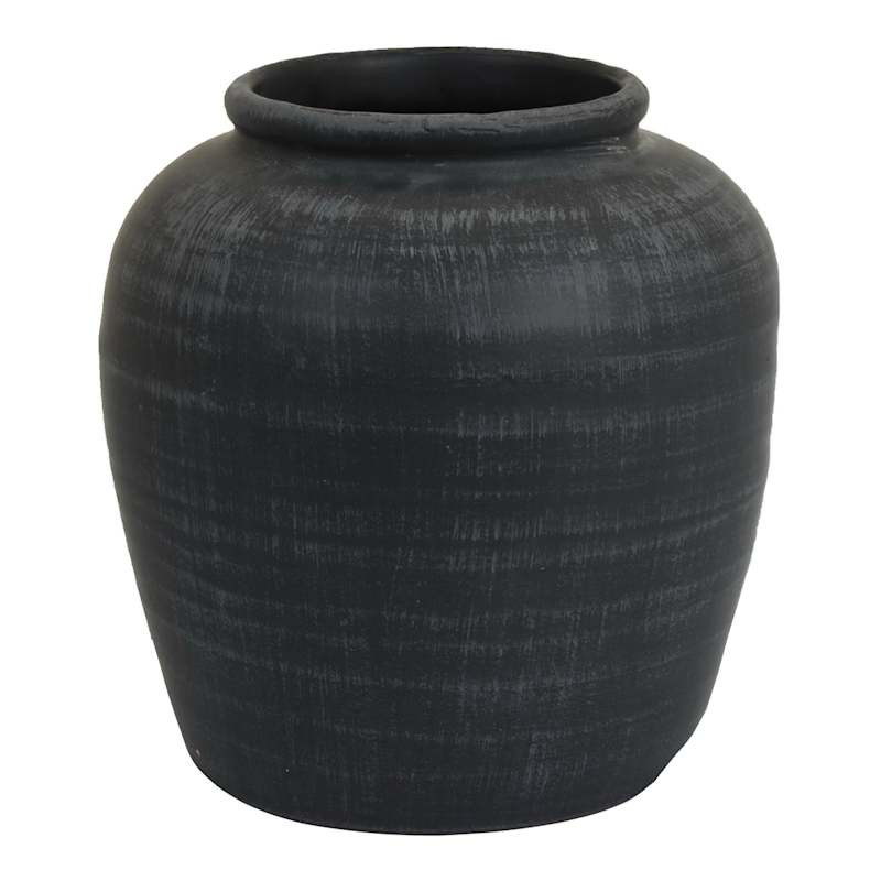 Black Ceramic Vase, 9" | At Home