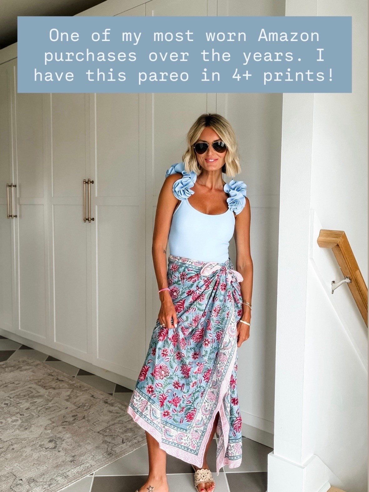 This pareo comes in so many different prints! Such a great time to grab it for upcoming vacations while it’s on prime day sale 👏🏼 wearing S in the swimsuit.

Loverly Grey, Amazon find, Amazon prime day sale, swim coverup, sarong, pareo, sale alert

#LTKSwim #LTKSaleAlert #LTKSeasonal