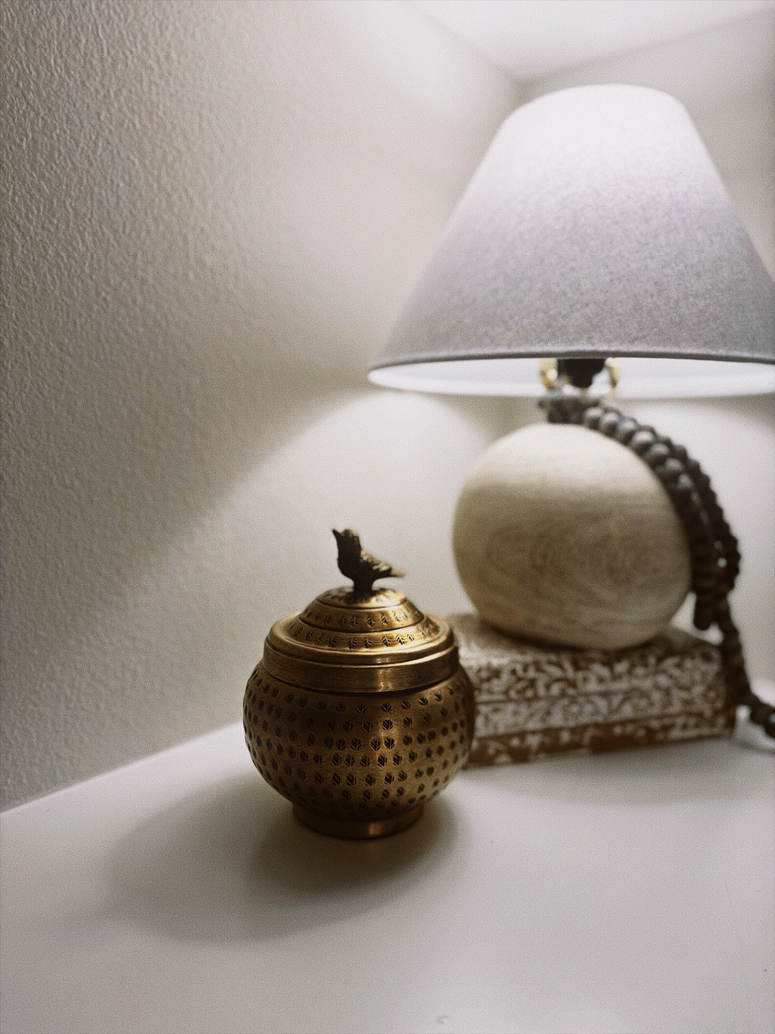 Gold shelf decor / vintage decor / trinket bowl / cozy home 

I’ve been on a mission to make my home cozy, and this addition to my shelf really
Helps! 

#LTKHome