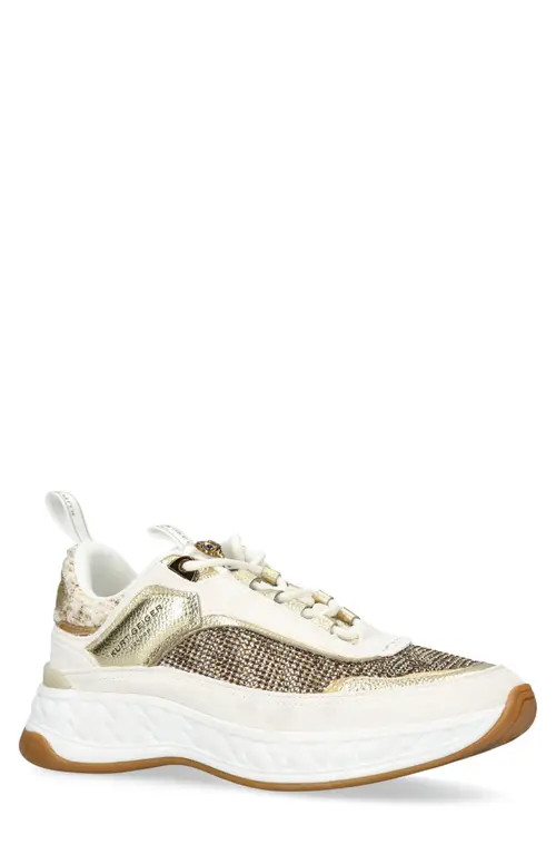 Kurt Geiger London Kensington Metallic Sneaker in Dark Beige at Nordstrom, Size 9.5Us | Nordstrom