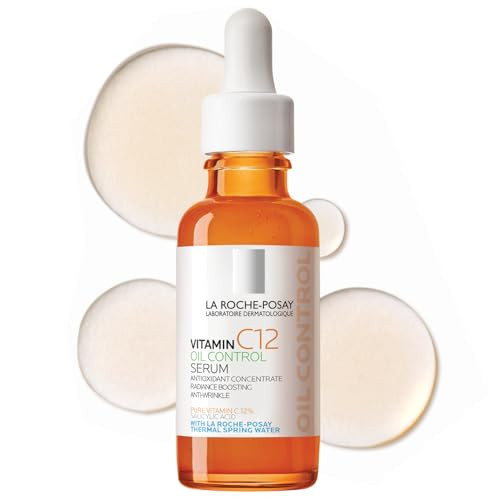 La Roche-Posay Pure 12% Vitamin C Oil Control Serum For Face With Hyaluronic Acid & Salicylic Acid, Hydrating Face Serum for Oily & Combination Skin, Boost Radiance & Reduce Wrinkles | Amazon (US)