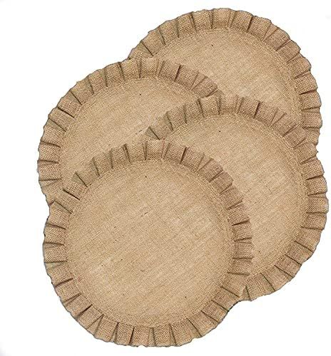 Amazon.com: Handmade Round Table Placemats | Vintage Mats for Parties, Dining Table, Coasters | D... | Amazon (US)