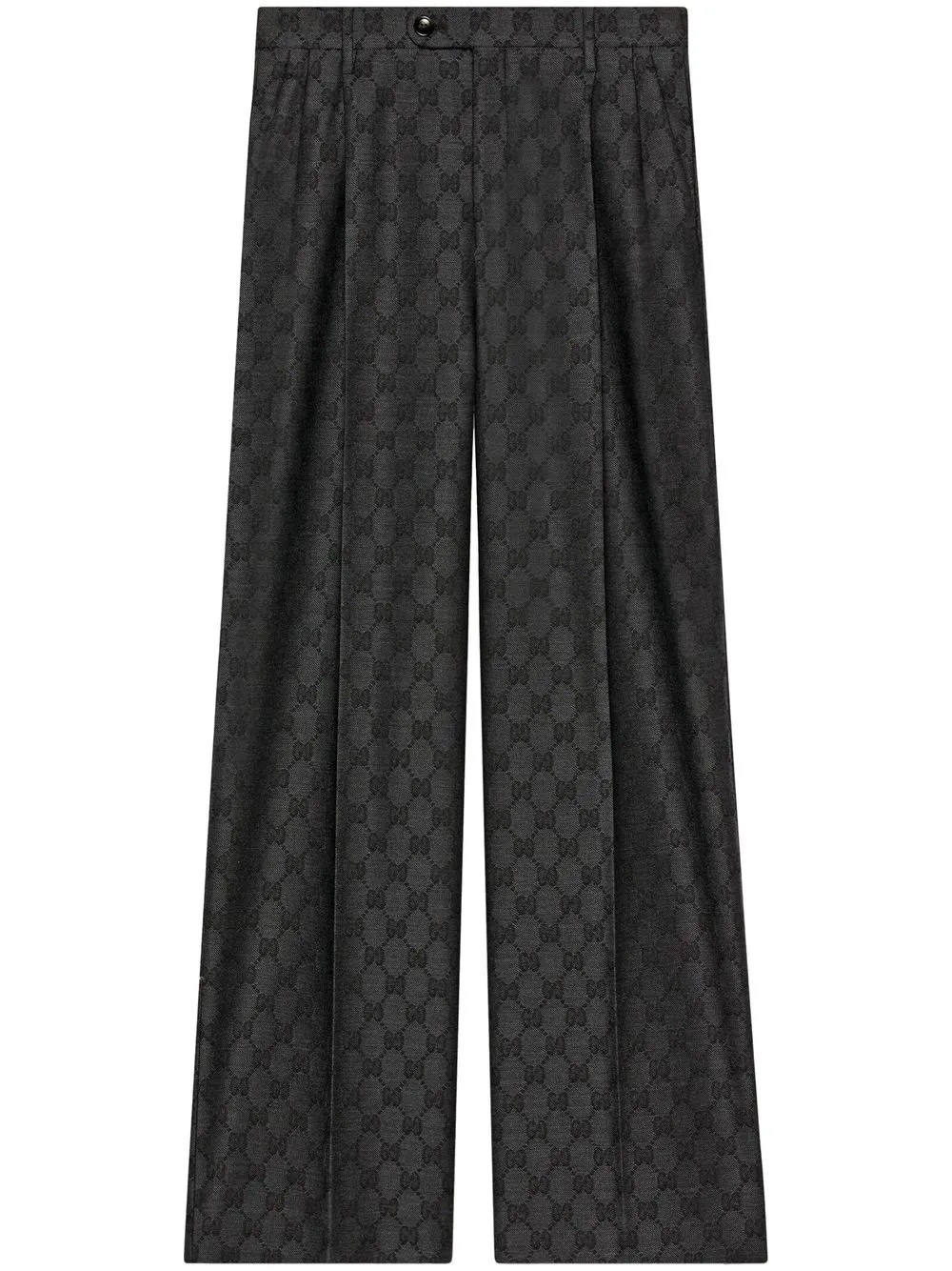 Gucci GG Wool Palazzo Trousers - Farfetch | Farfetch Global