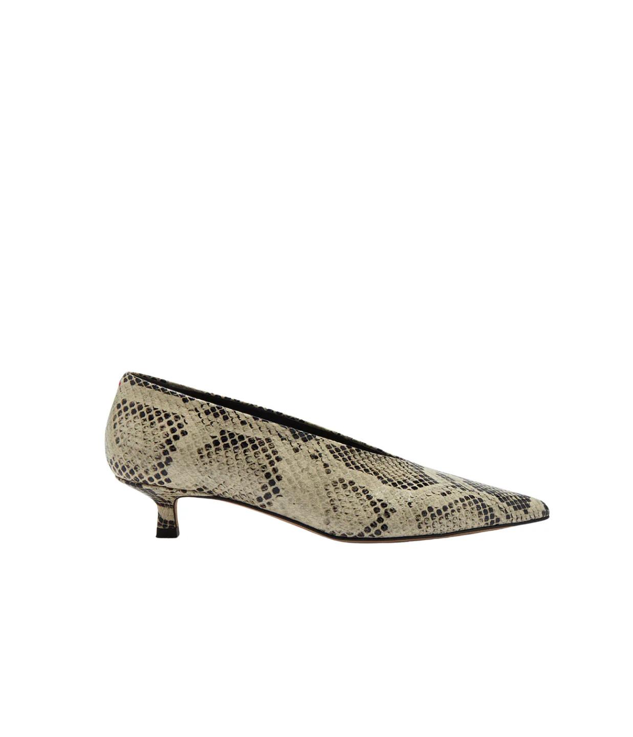 Clara Snake Print Goat Leather in Creamy | Mode Sportif