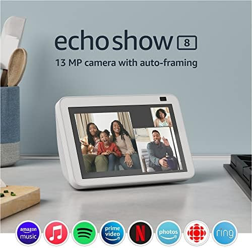 Echo Show 8 (2nd Gen, 2021 release) | HD smart display with Alexa and 13 MP camera | Glacier Whit... | Amazon (US)