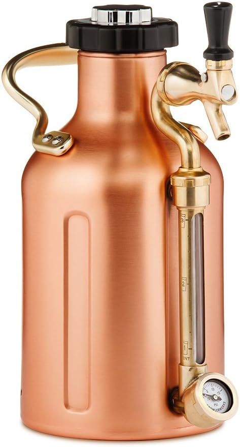 GrowlerWerks uKeg Carbonated Growler-Great Gift for Beer Lovers, 64 oz, Copper | Amazon (US)