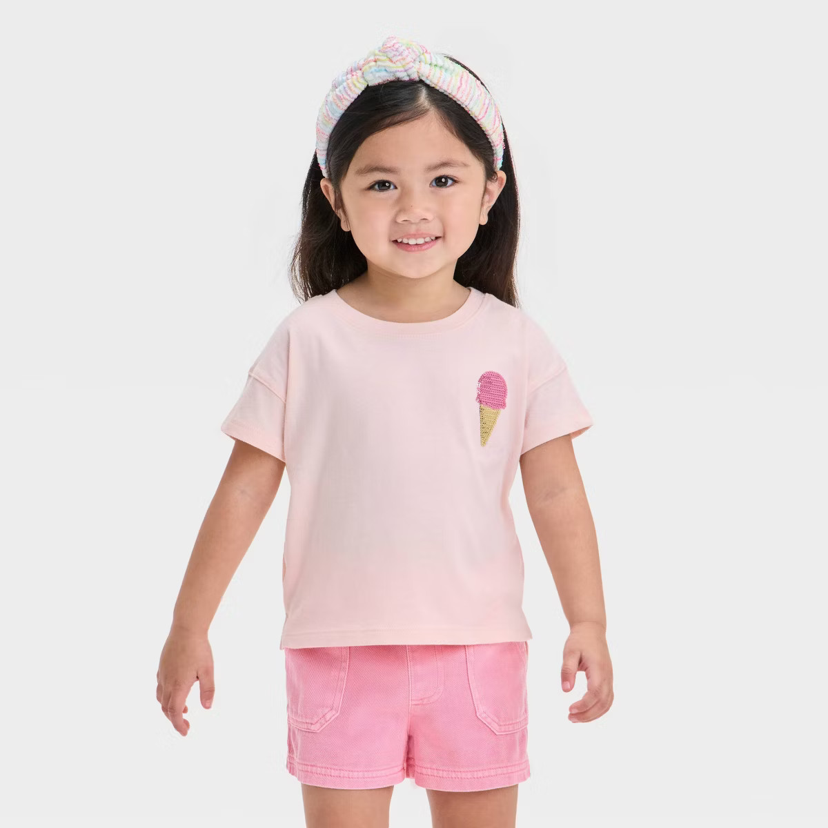 Toddler Girls' 'Ice Cream' Shirt - Cat & Jack™ Peach Orange | Target