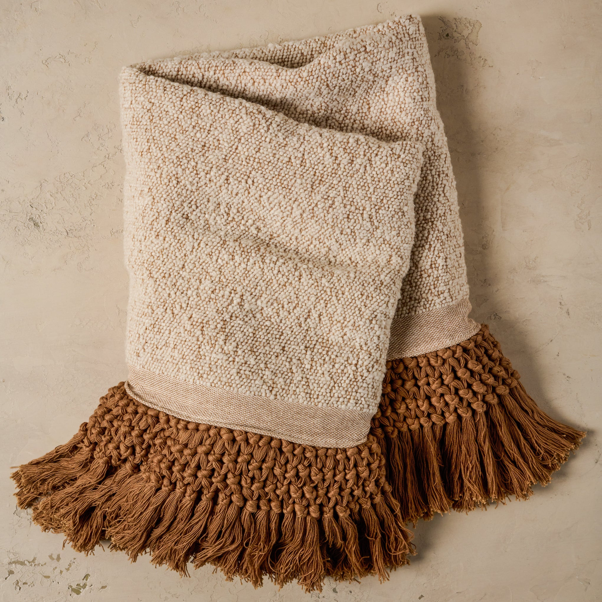 Adobe Essential Tassel Throw | Magnolia