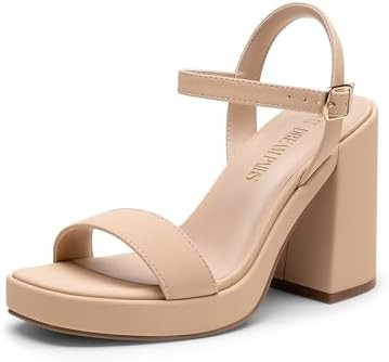 DREAM PAIRS Platform Sandals for Women Chunky High Heels Block Open Toe GISELLE Fashion Wedding P... | Amazon (CA)