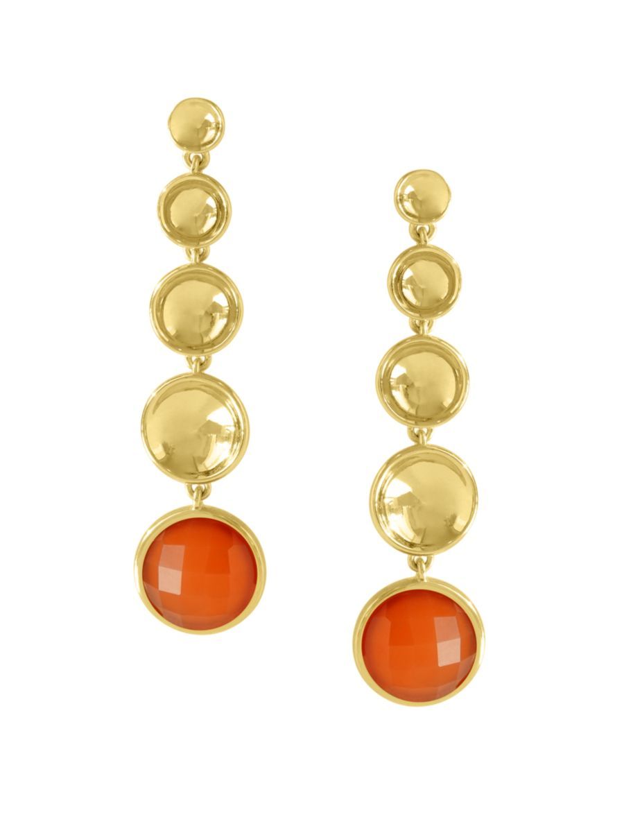 Sol 22K Gold-Plated Statement Gemstone Drop Earrings | Saks Fifth Avenue