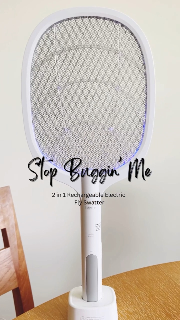 2 in 1 Rechargeable Electric Fly Swatter, Tennis Racket Design, for indoor and outdoor use, durable and safe mesh design, great for swatting bugs/mosquitoes
#amazon #amazonhome #amazonfinds #bugzapper #bugout #electricflyswatter

#LTKhome #LTKFind #LTKfamily