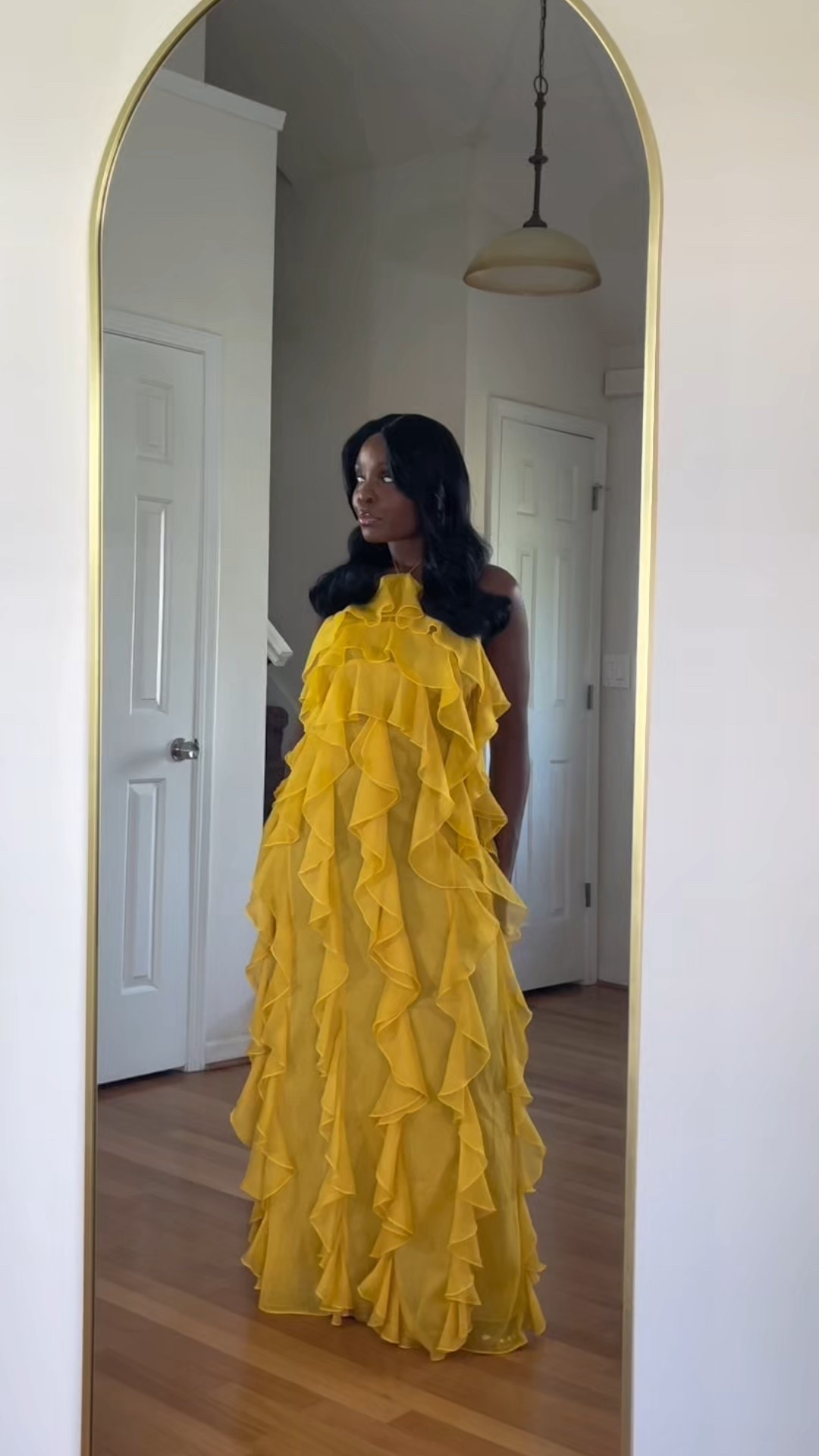 Ronny kobo liora yellow ruffle maxi dress for spring and summer, statement dress, ruffles, vacation dress, summer event dress

#LTKSeasonal #LTKStyleTip