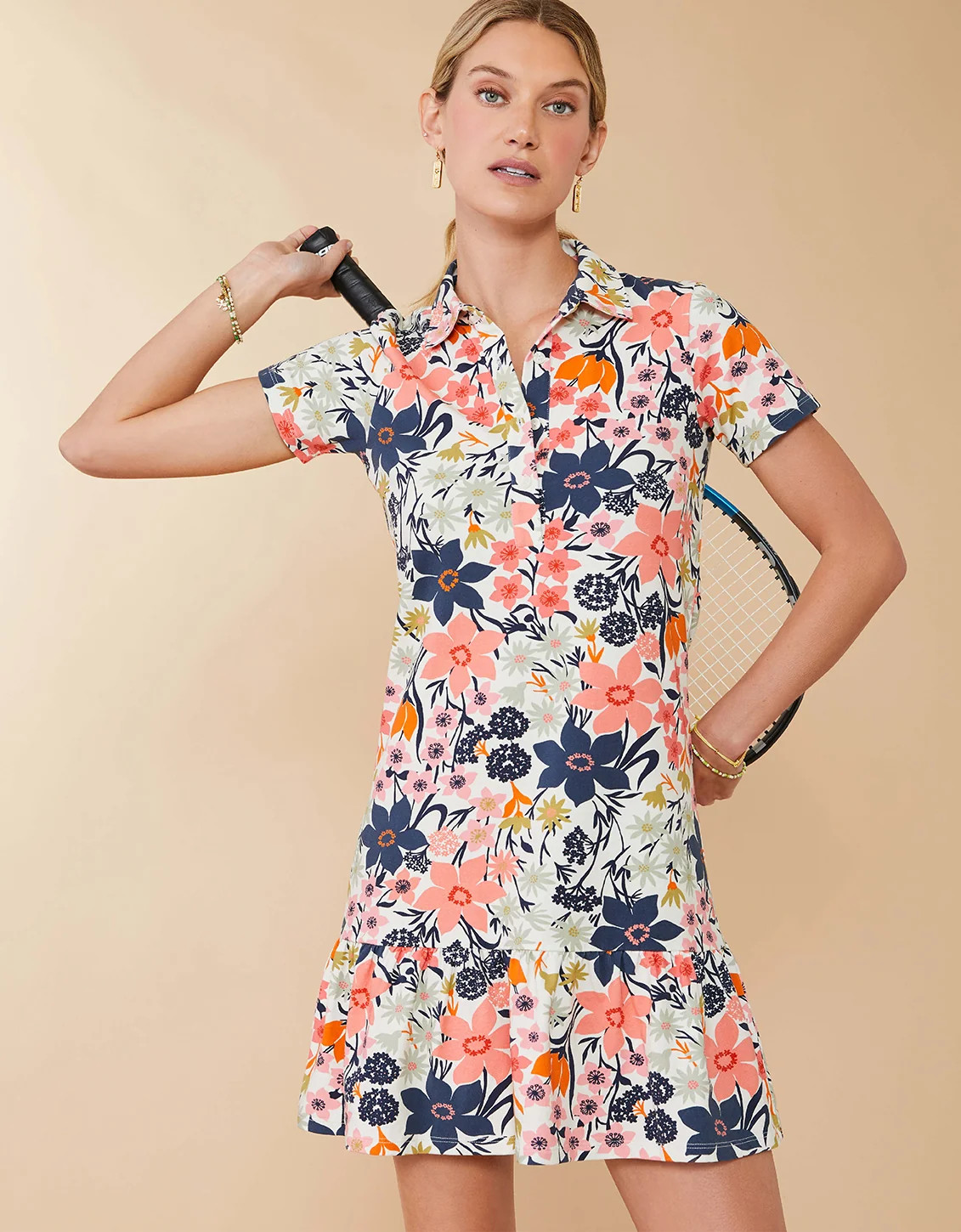 Joelle Polo Dress Marsh Hens Marsh Hens Wildflower Multi | Spartina 449