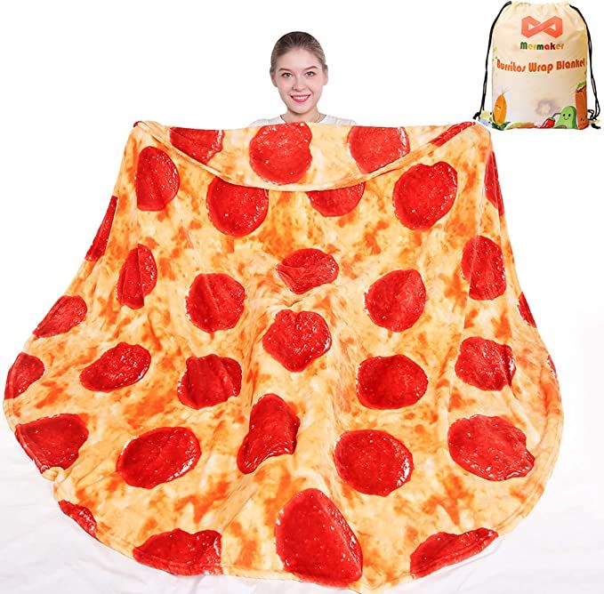 mermaker Pepperoni Pizza Blanket 2.0 Double Sided 60 inches for Adult and Kids, Novelty Realistic... | Amazon (US)