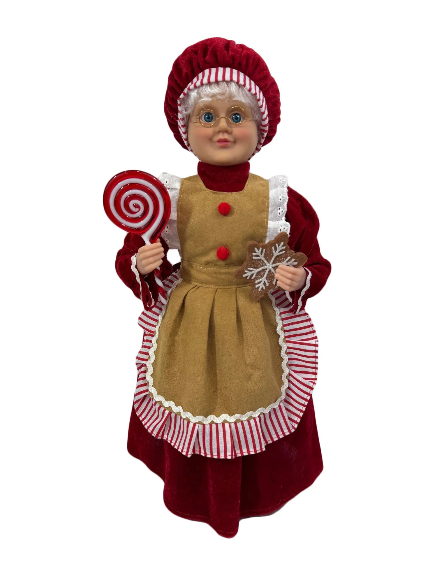 Holiday Time 18in Mrs. Claus Baker Holds Candy And Cookie For Festive Sweetness. | Walmart (US)