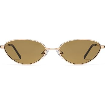 Retro Small Oval Cat Eye Sunglasses for Women Men, Small Slim Vintage UV400 Sunnies AP3730 | Amazon (US)