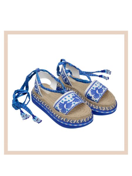 Blue jungle scarf espadrille flat platform sandals 

#LTKunder100 #LTKshoecrush #LTKstyletip