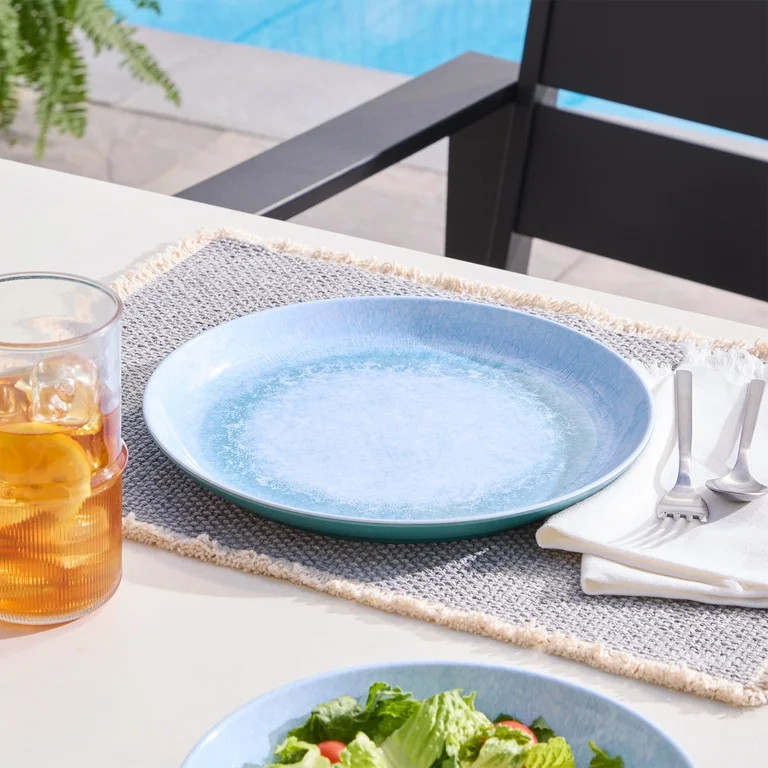 Better Homes and Gardens Bamboo Melamine Blue Reactive Salad Plate | Walmart (US)