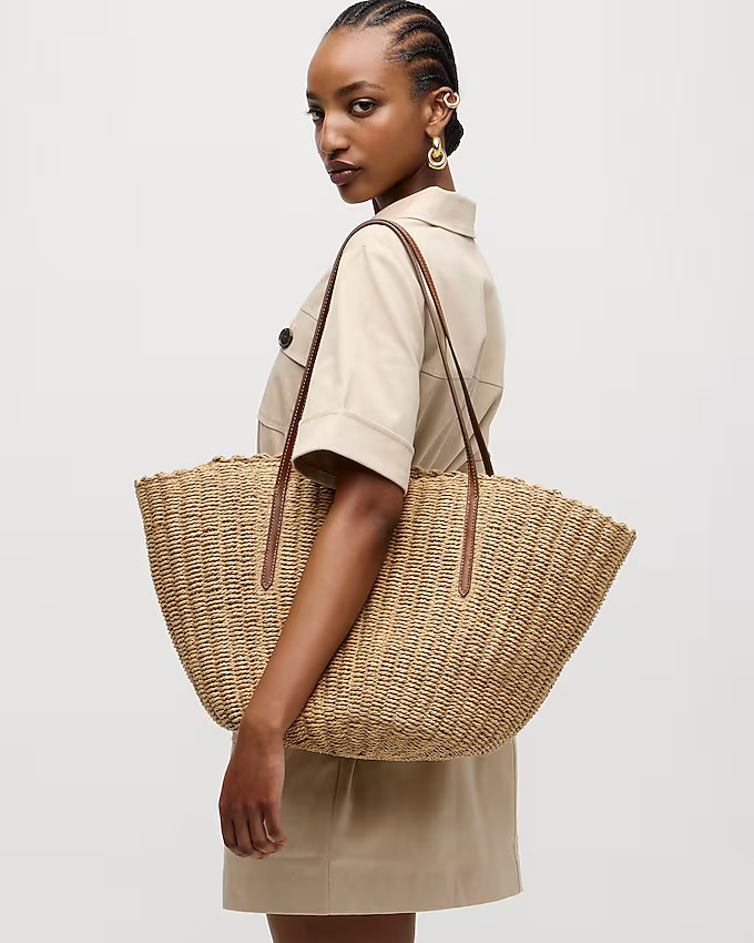 Como woven straw tote | J. Crew US