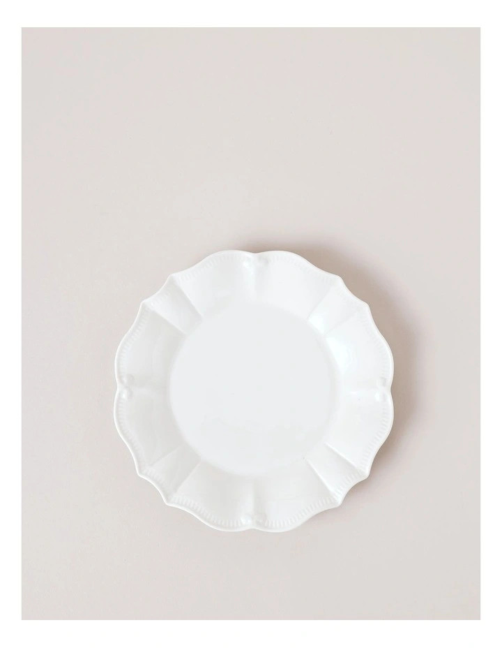 HeritageBella Scalloped Side Plate in White | Myer