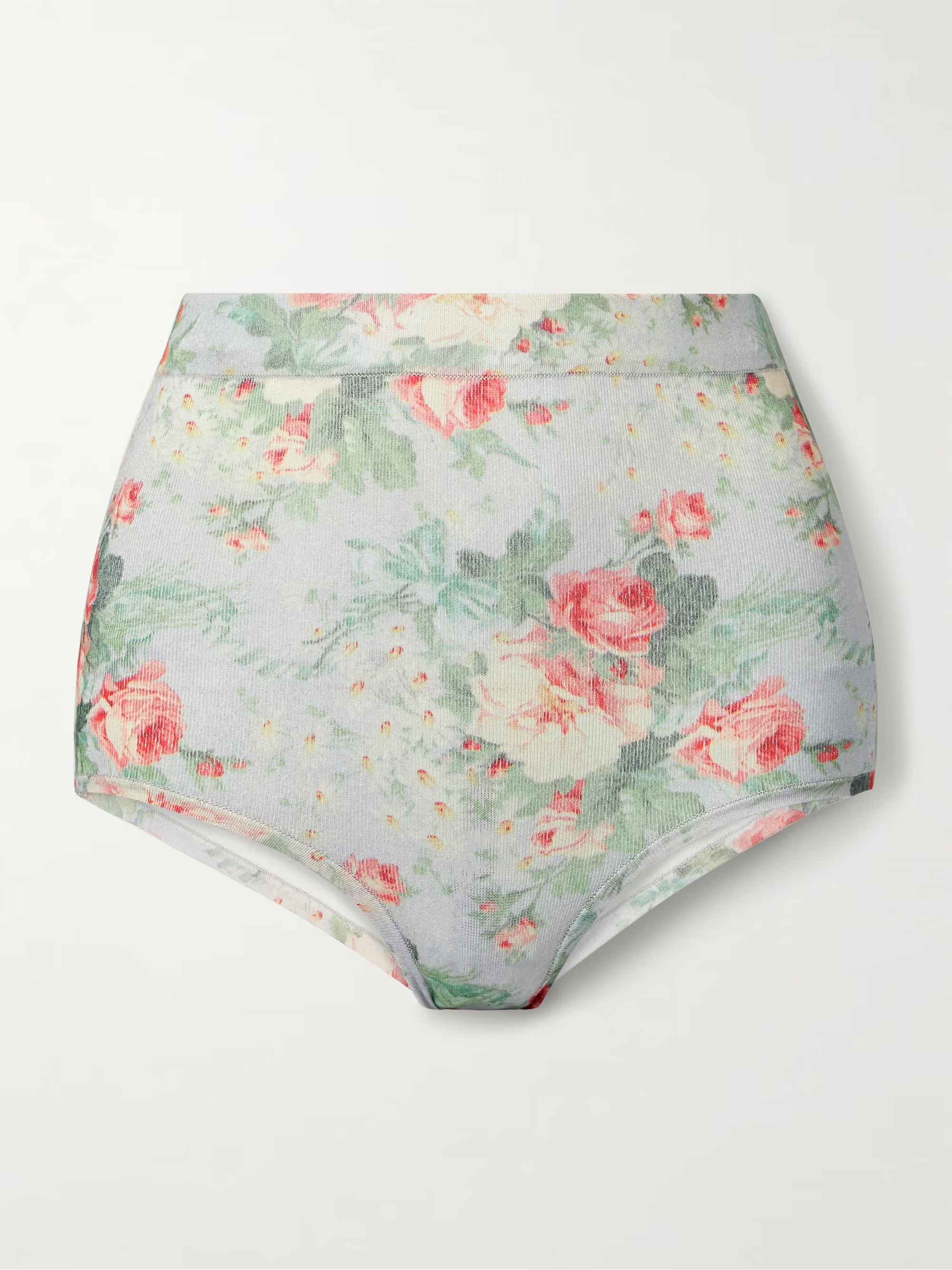 Floral-print stretch-knit shorts | NET-A-PORTER (US)