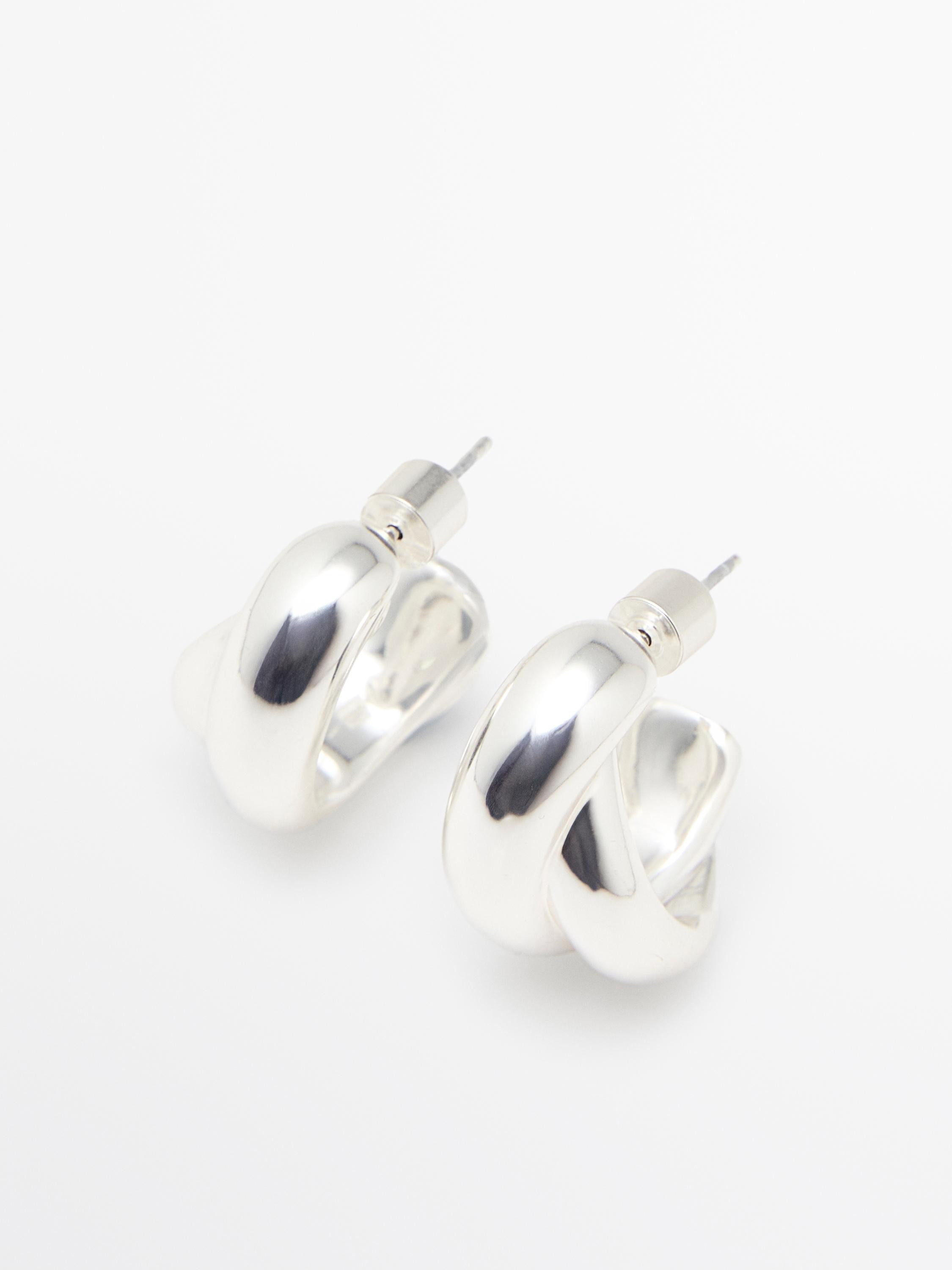 Wraparound hoop earrings | Massimo Dutti UK