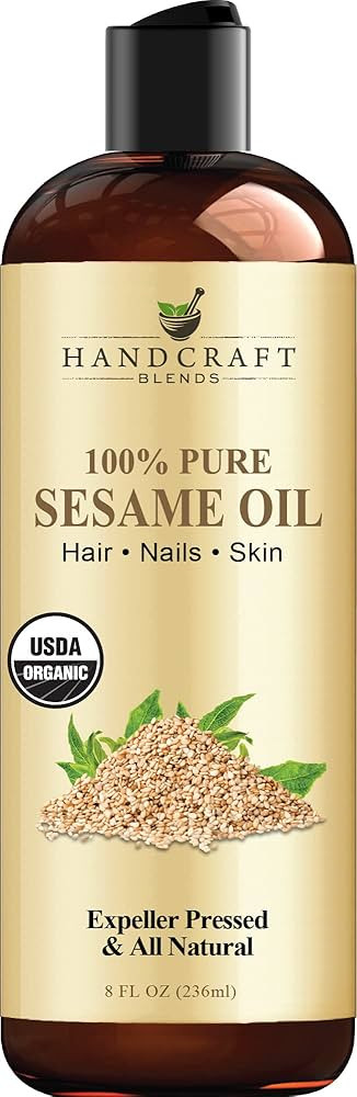 Handcraft Blends Organic Sesame Oil - 8 Fl Oz - 100% Pure and Natural - Premium Grade Hair and Bo... | Amazon (US)