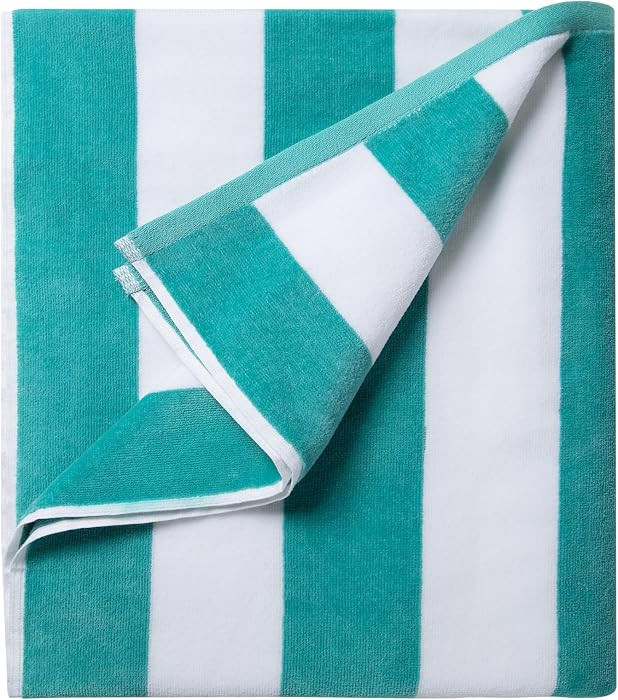 LULUHOME Large Oversized Beach Towel - Big Cotton 36 x 70 Inch Striped Pool Towel, Large Cabana S... | Amazon (US)