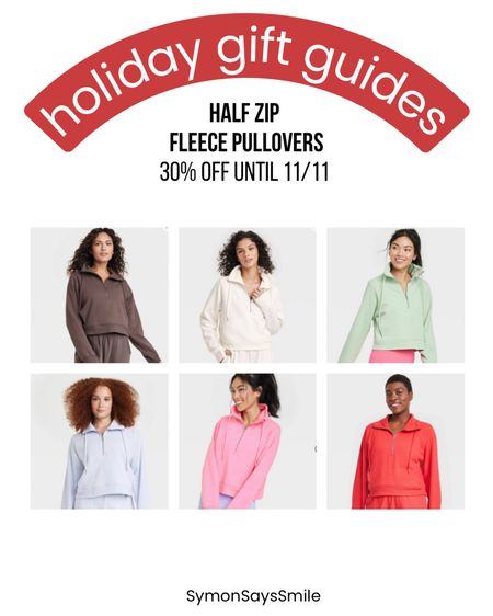 Holiday gift guide / look for less / half zip sweatshirt / scuba sweatshirt / holiday shopping / target fashion / affordable 

#LTKHolidaySale #LTKSeasonal #LTKGiftGuide