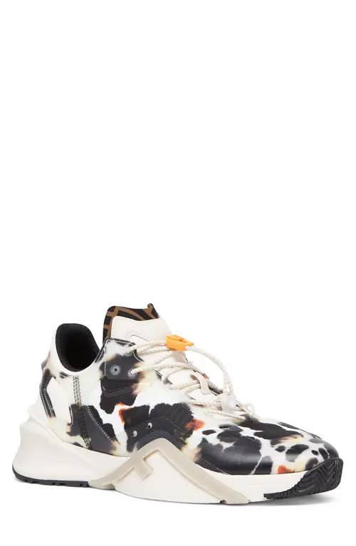 Fendi Flow Cow Print Low Top Sneaker in Naturale Latte at Nordstrom, Size 9Us | Nordstrom