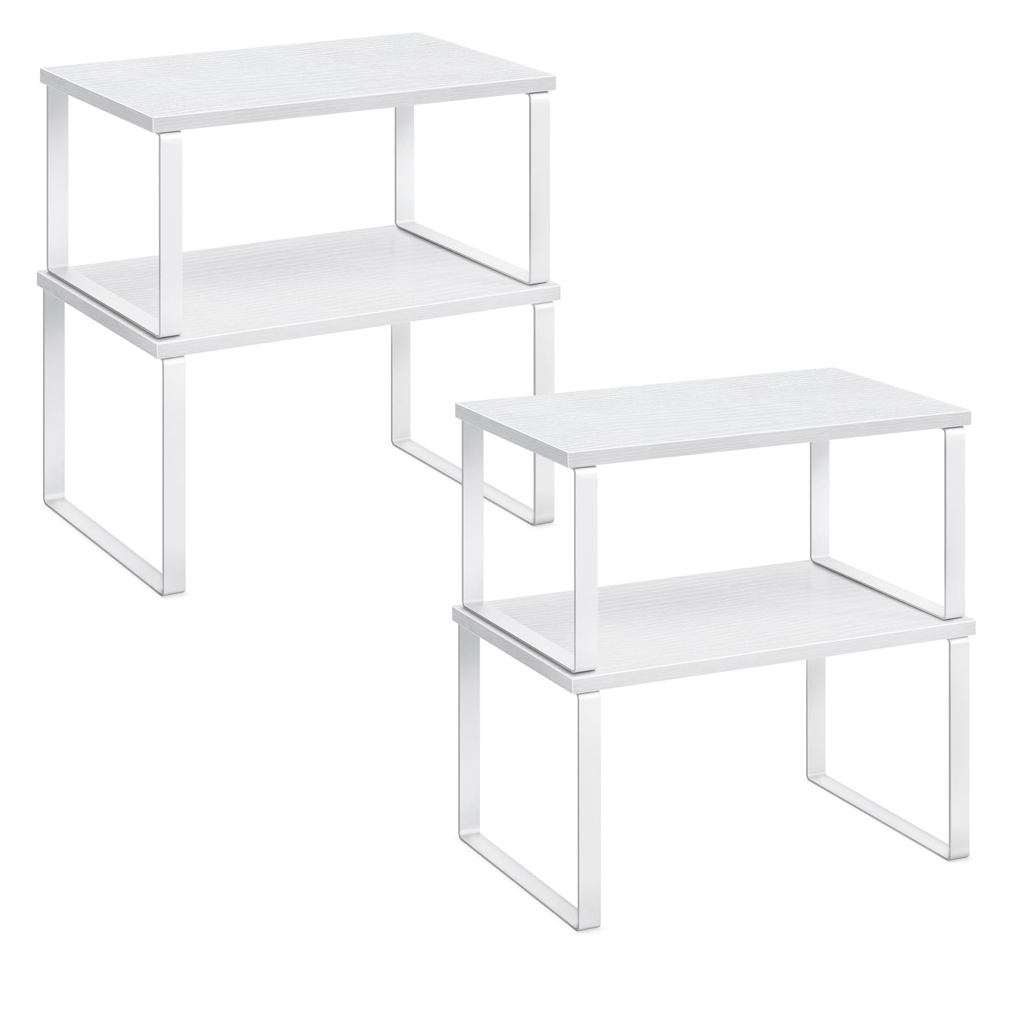 SONGMICS Cabinet Organizer Shelf, Set of 4 Kitchen Counter Shelves, Kitchen Storage, Spice Rack, ... | Amazon (US)