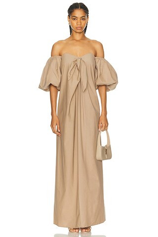 Reyna Tie Front Column Dress | FWRD 