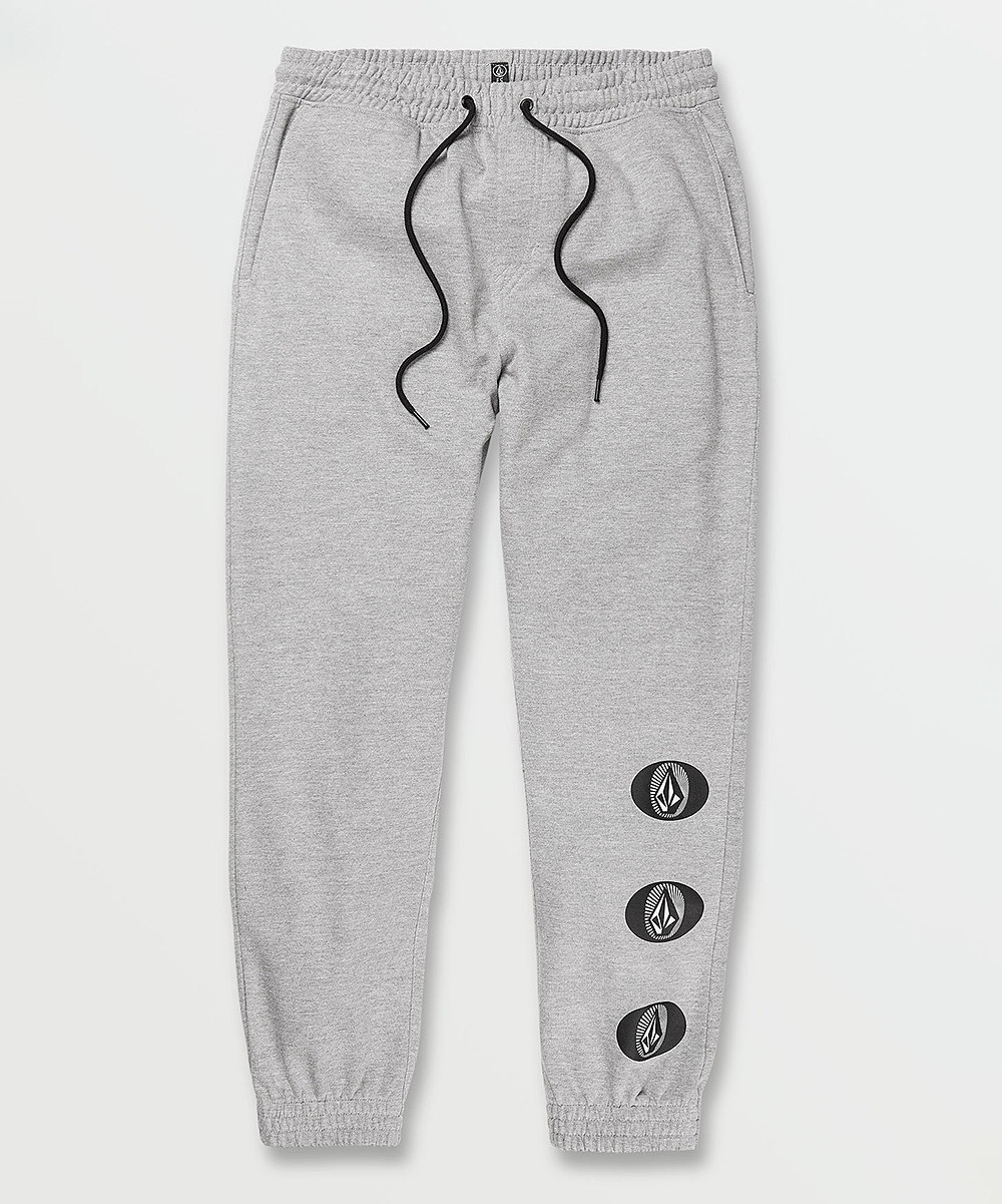 Volcom Men's Sweatpants HGR_HEATHER - Heather Gray Roundabout Fleece Sweatpants - Men | Zulily