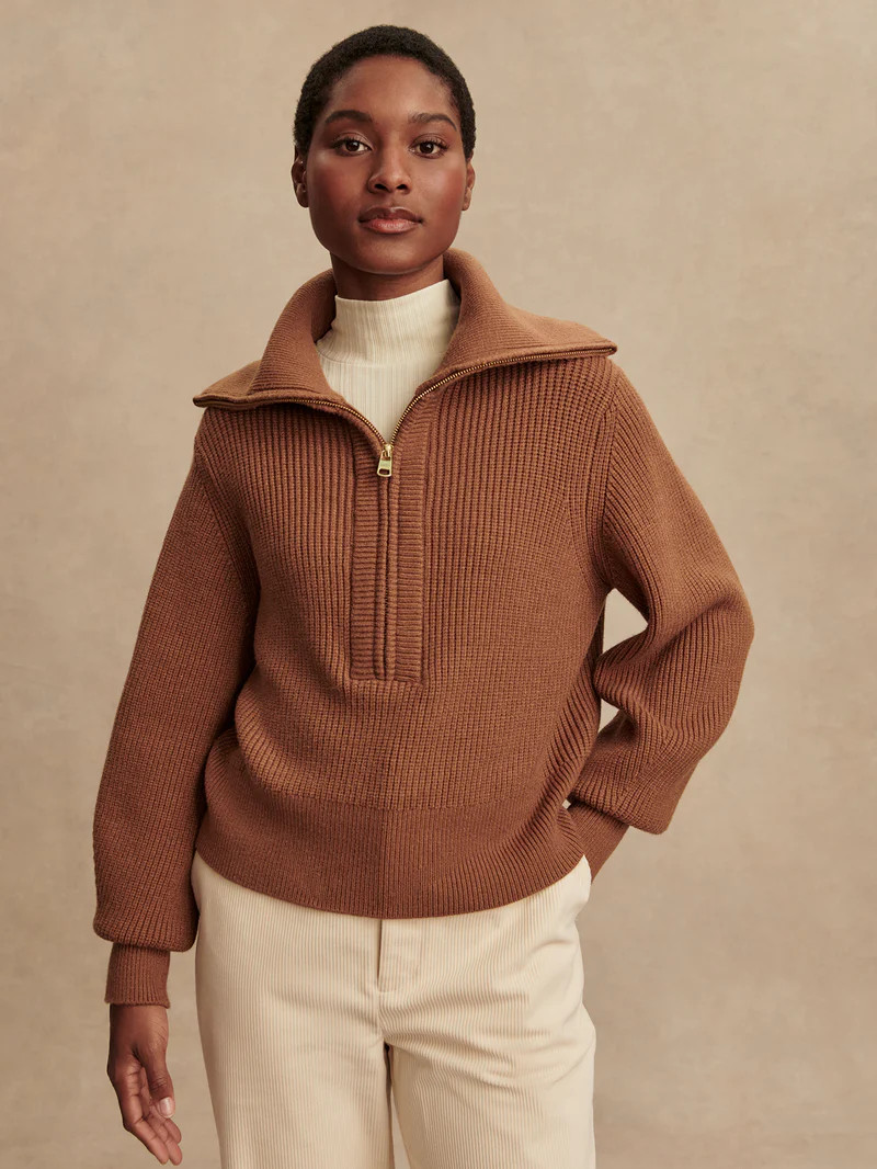 Maura Half-Zip Rib Knit | Varley US