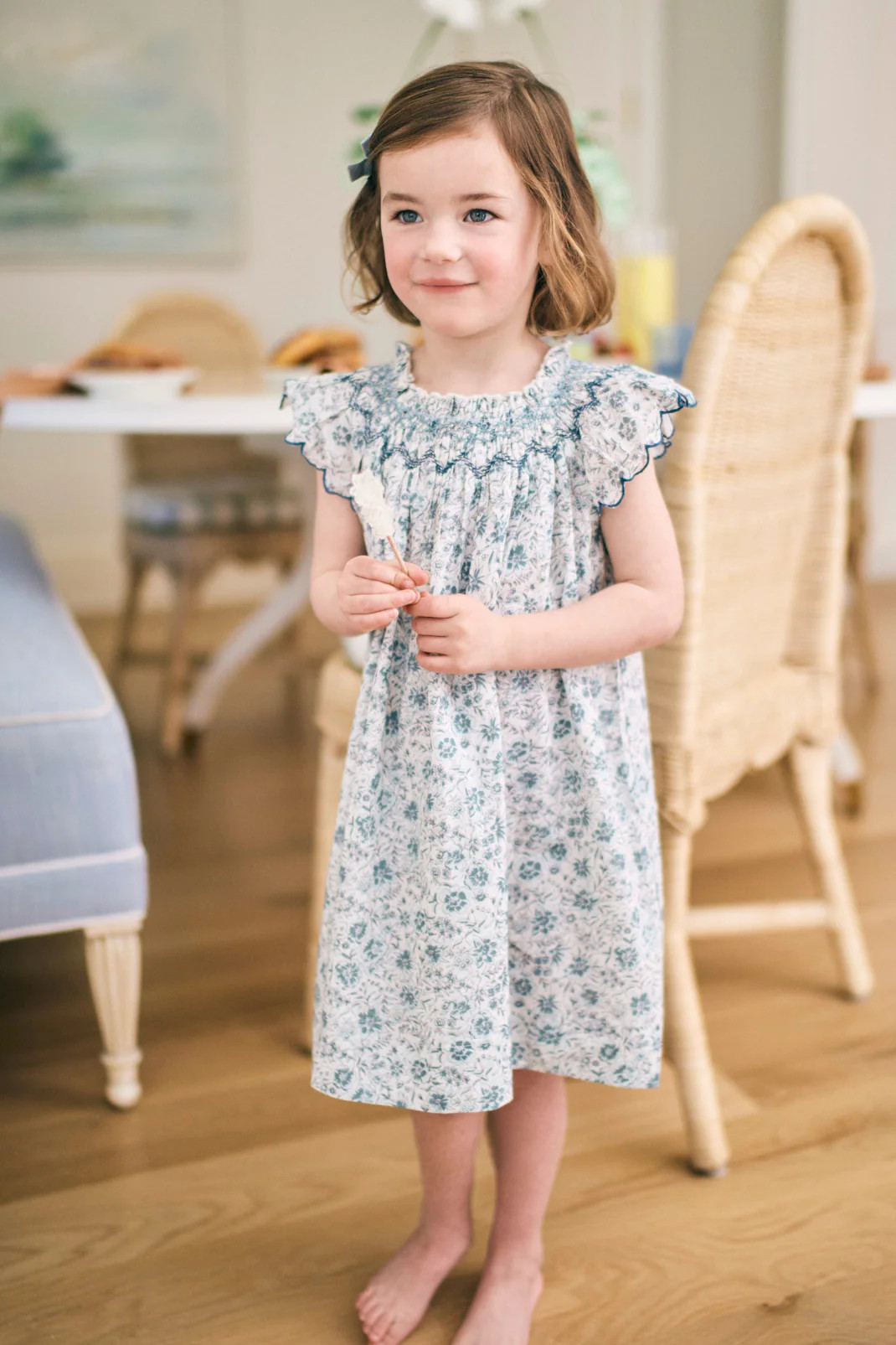 Daisy Dress in Floral Blues | Baybala