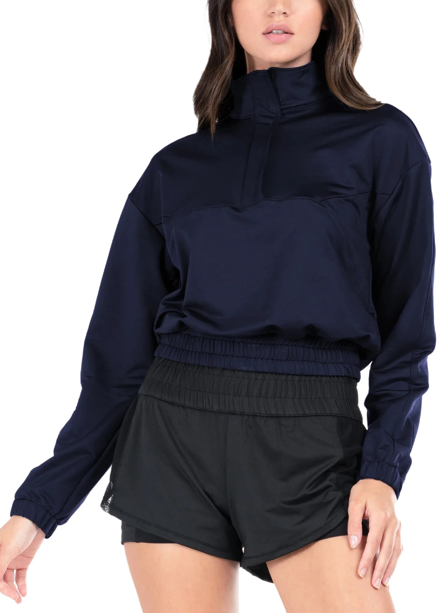 Lucky In Love Women's Mock Neck Tennis Pullover, XL, Midnight | DICK'S Sporting Goods