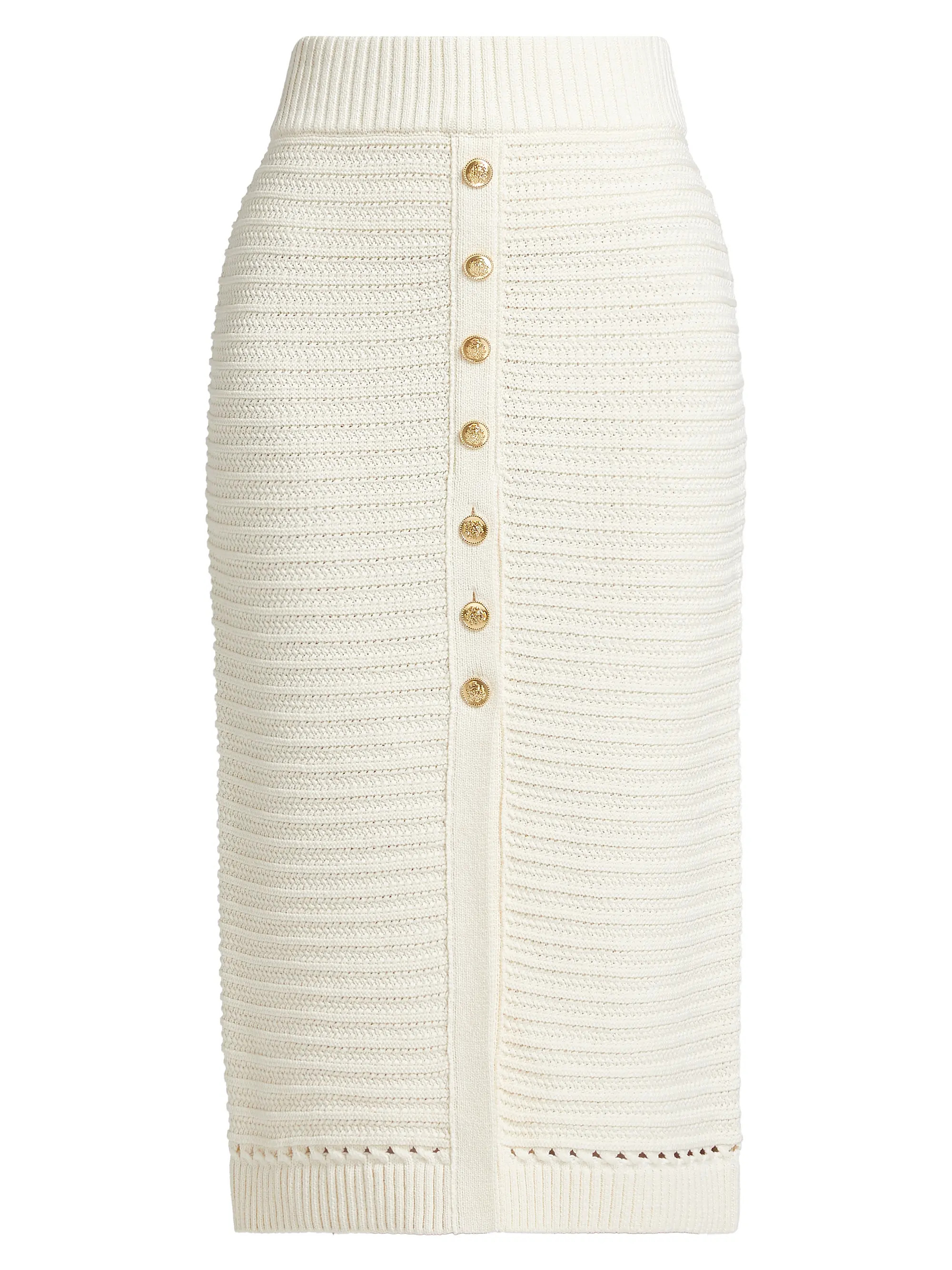 Tani Cotton Knit Button-Front Midi-Skirt | Saks Fifth Avenue